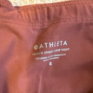Trekkle hybrid crop tights size 8. Athleta. Worn few times